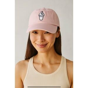 FAHRENHEIT HEADWEAR BRANDED HAT ADJ HEADBAND NWOT PINK ICE CREAM SUMMER CUTE